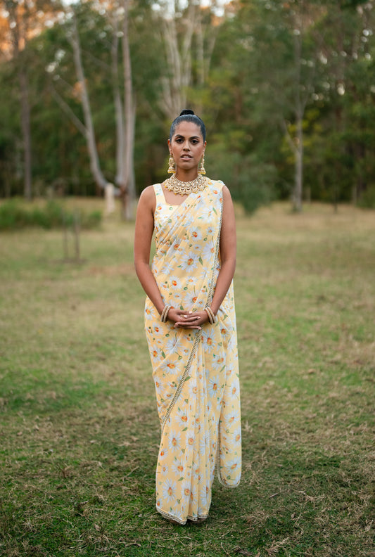 Sunrise Yellow Sari